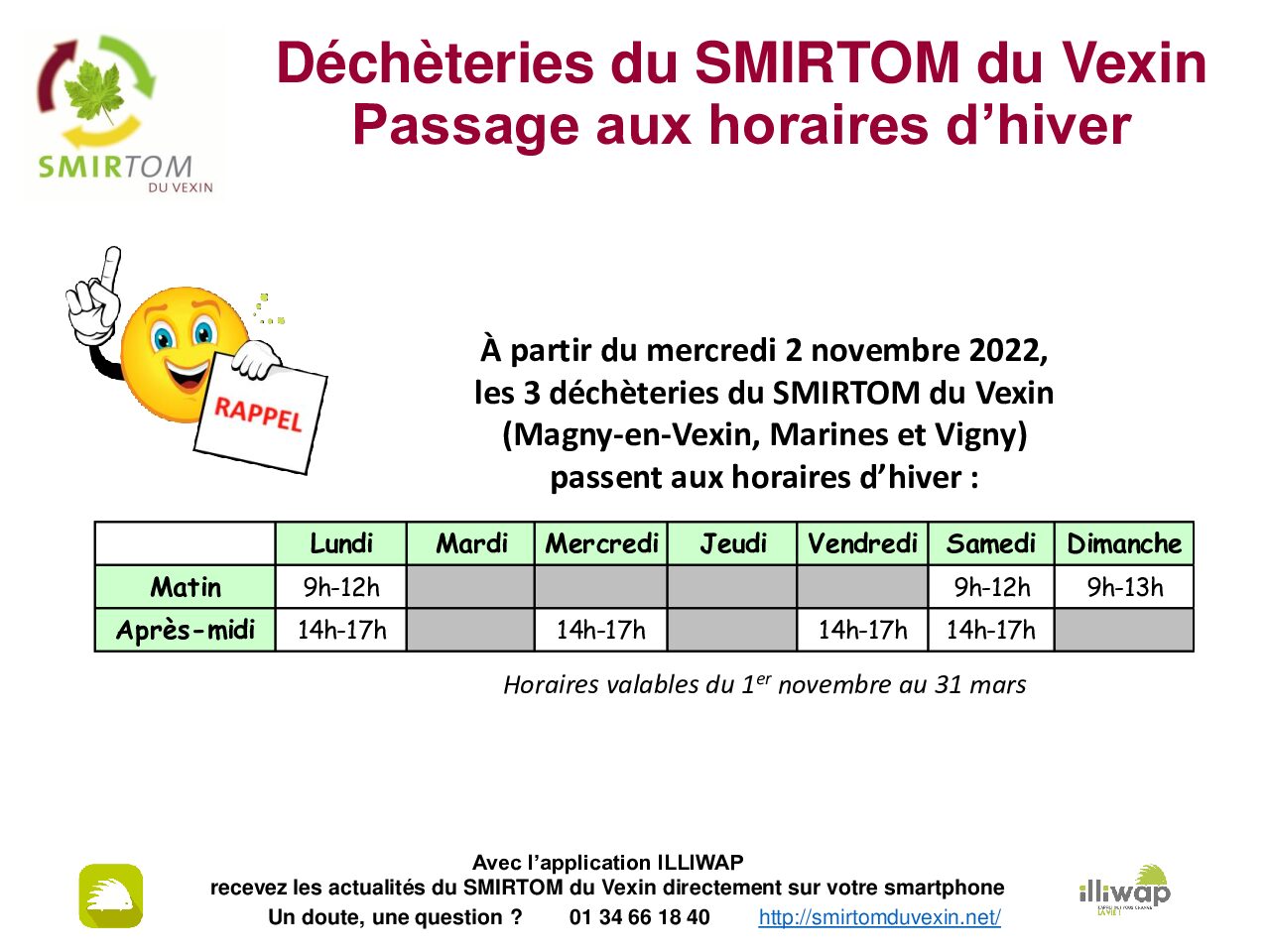 Dcht Horaires hiver INTERNET