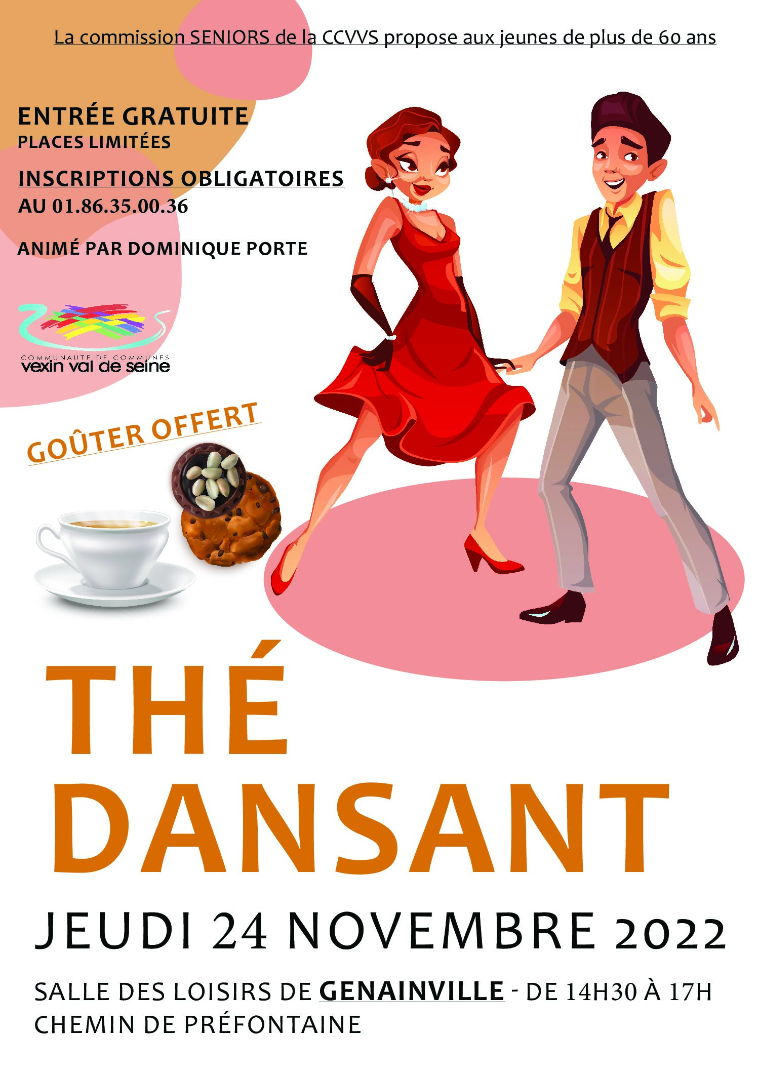 Affiche Thé dansant du 24 novembre 2022
