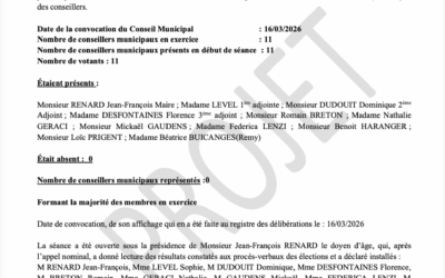 Procès-verbal du Conseil Municipal du 21 mars 2026 — Version provisoire