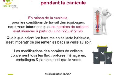 Collecte des déchets : adaptation des horaires pendant la canicule