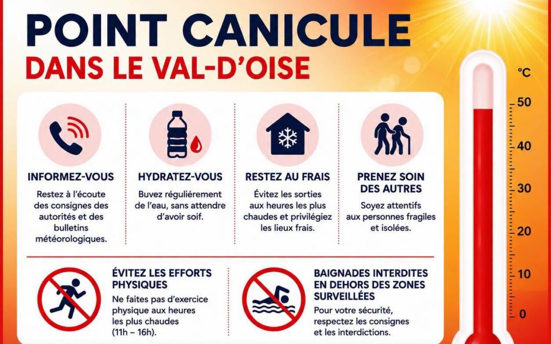 Le Val-d&rsquo;Oise en vigilance rouge canicule