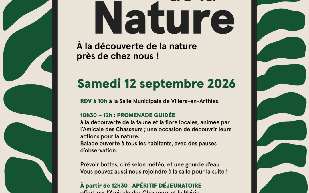 Fête de la Nature Samedi 12 septembre 2026