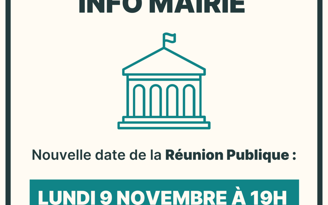 La Réunion Publique change de date